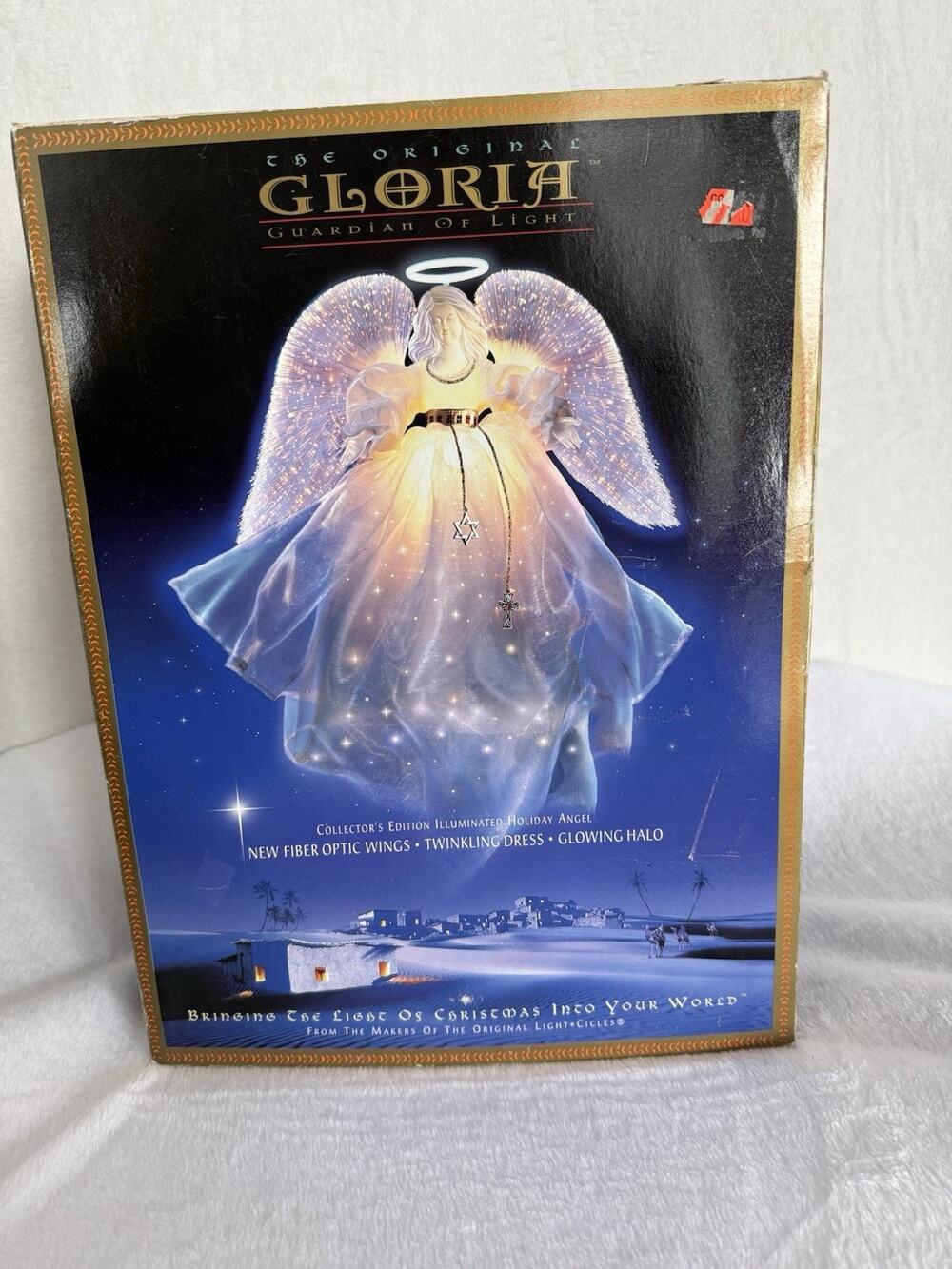 Vintage 90s The Original Gloria Guardian Of Light Fiber Optic Holiday Angel